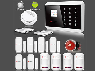 APP Remote Control Wireless & Wired GSM SMS PSTN Home House Fire Alarm system