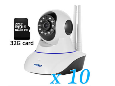 10 units KERUI N62 IP Camera 720P WIFI IP Camera with 32GB card