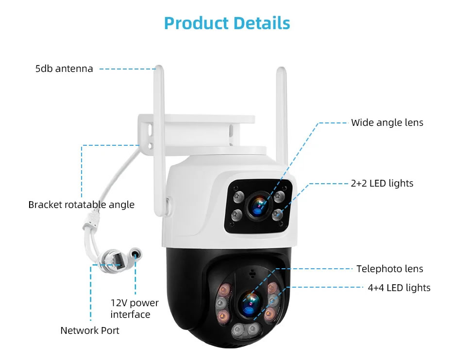 KERUI P6 6MP CCTV PTZ Home Security Camera